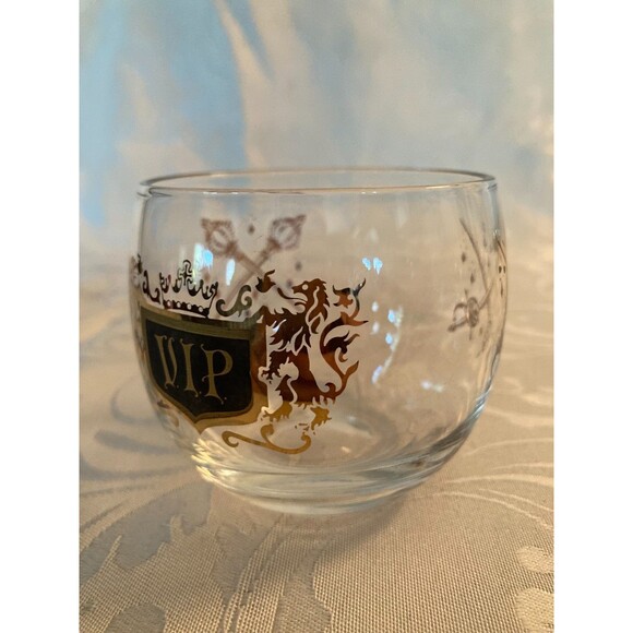 Vintage 60s Cocktail Glasses 1960s Gold Black Mid Century Retro Mod Mad Men - Picture 3 of 5